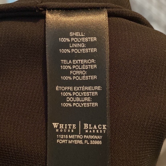 WHBM Sleek long black sleeveless dress - Picture 10 of 10